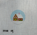 Gingerbread House 2.5" Round Canvas