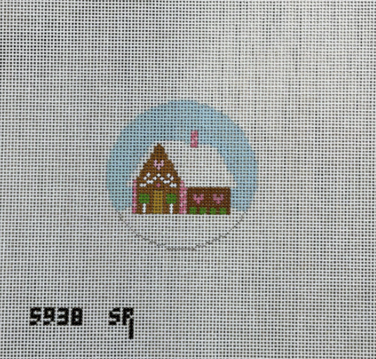 Gingerbread House 2.5" Round Canvas