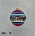 Nativity 3.25" Round Canvas