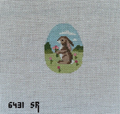 Bunny Bouquet Egg Canvas