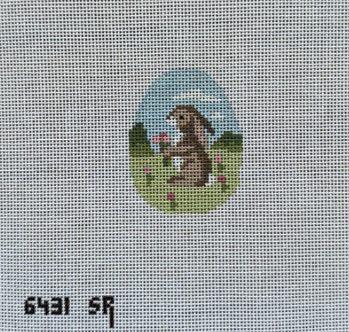 Bunny Bouquet Egg Canvas