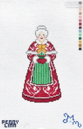 Chinoiserie Mrs. Claus (Red) Canvas