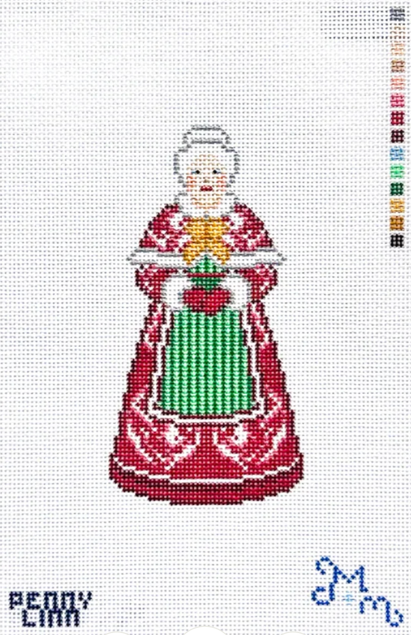 Chinoiserie Mrs. Claus (Red) Canvas