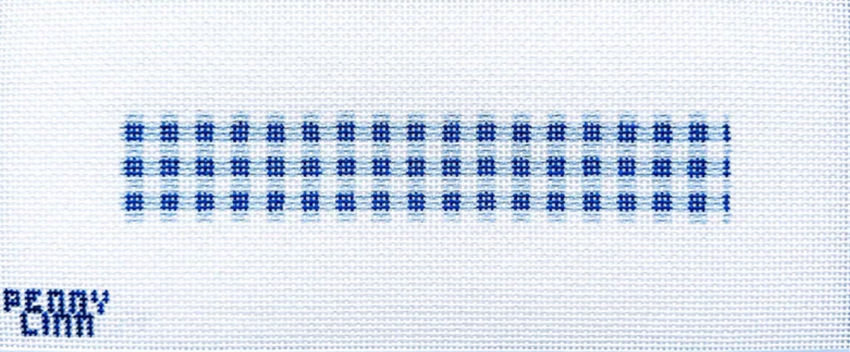 Large Gingham Key Fob (Blue) Canvas