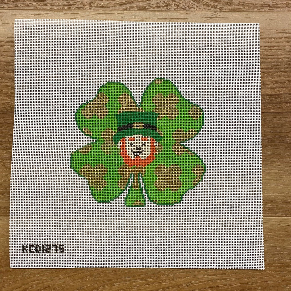 Shamrock and Leprechaun Ornament Canvas