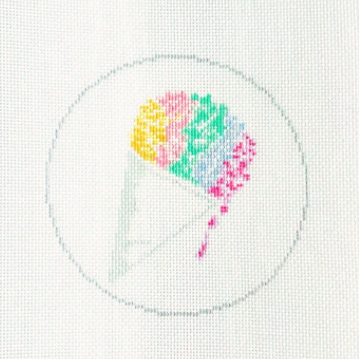 Snow Cone Round Canvas