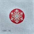 Snowflake (Jeweled Ruby) Round Canvas