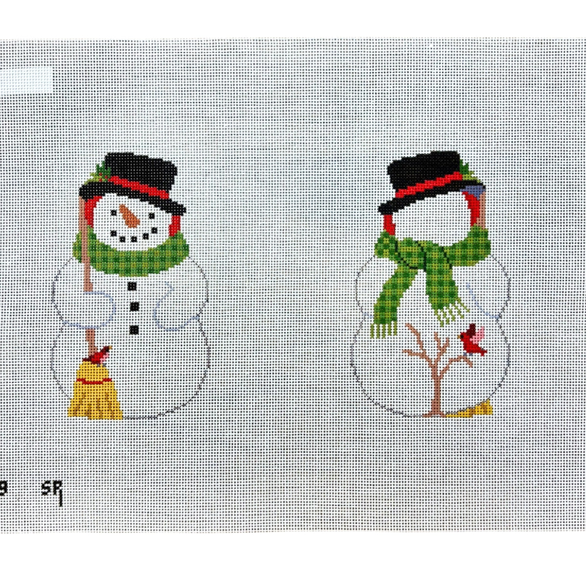 Snowman with Birds Canvas (2 side, 18 M)