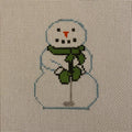 Snowman with Golf Club Canvas