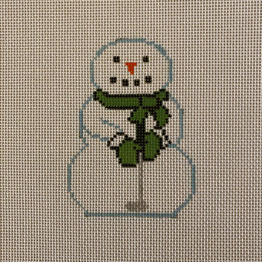 Snowman with Golf Club Canvas