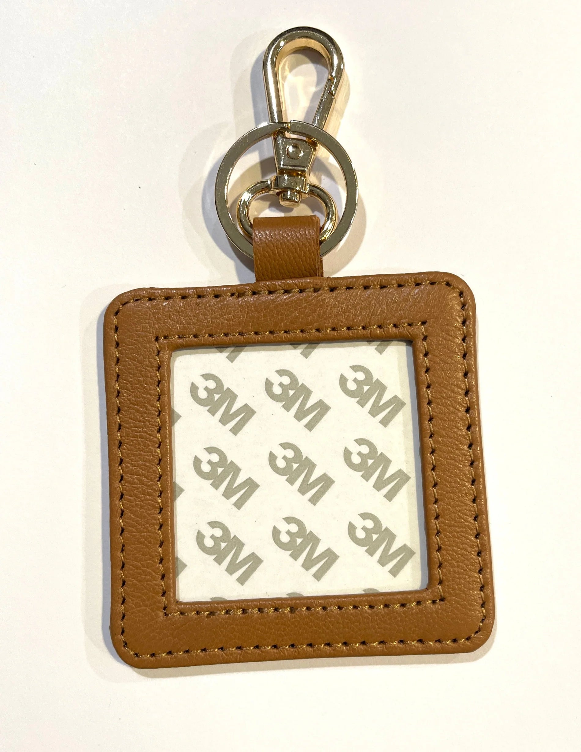 Self Finishing Key Fob-2 inch Square-Brown