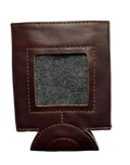 Leather Self-Finishing Coozie - Standard Espresso