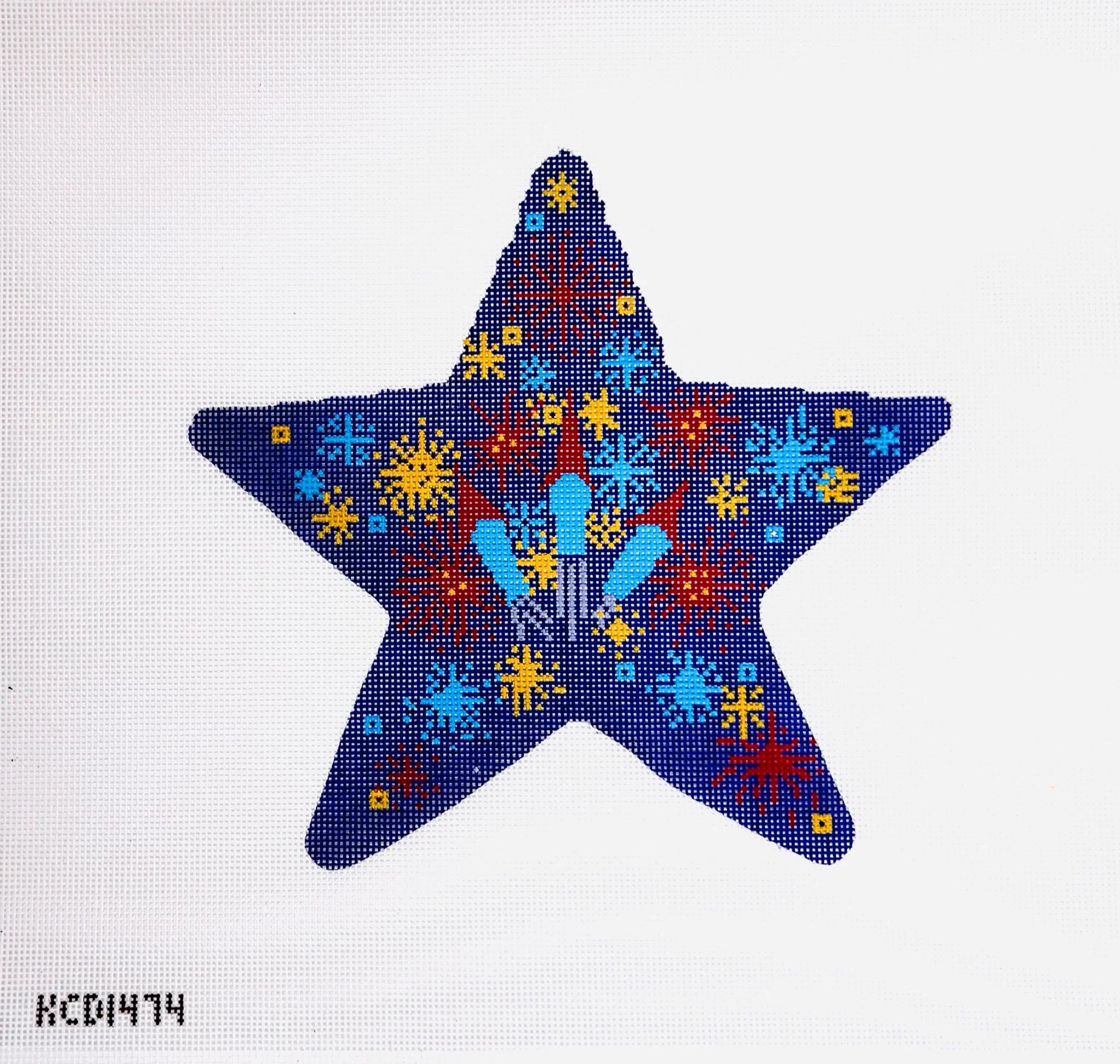 Fireworks on Star Canvas
