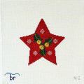 Star with Holly & Bells Canvas