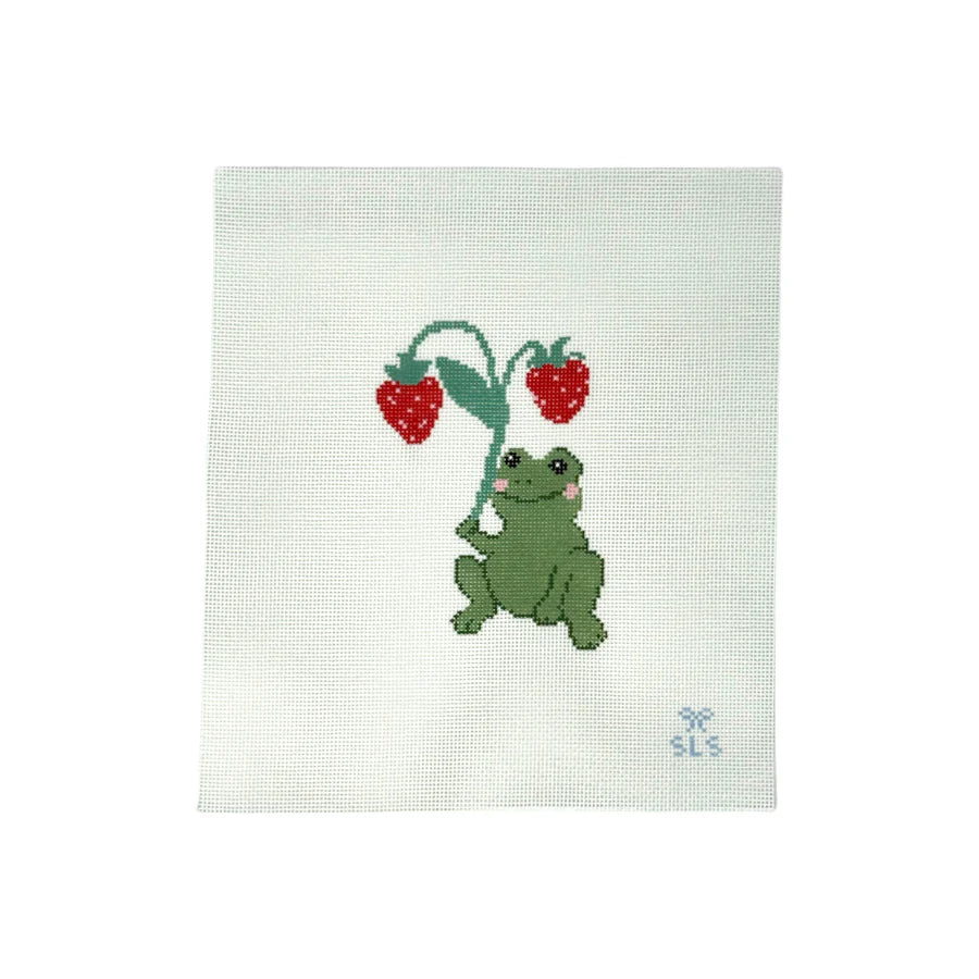 Strawberry Showers Frog Canvas