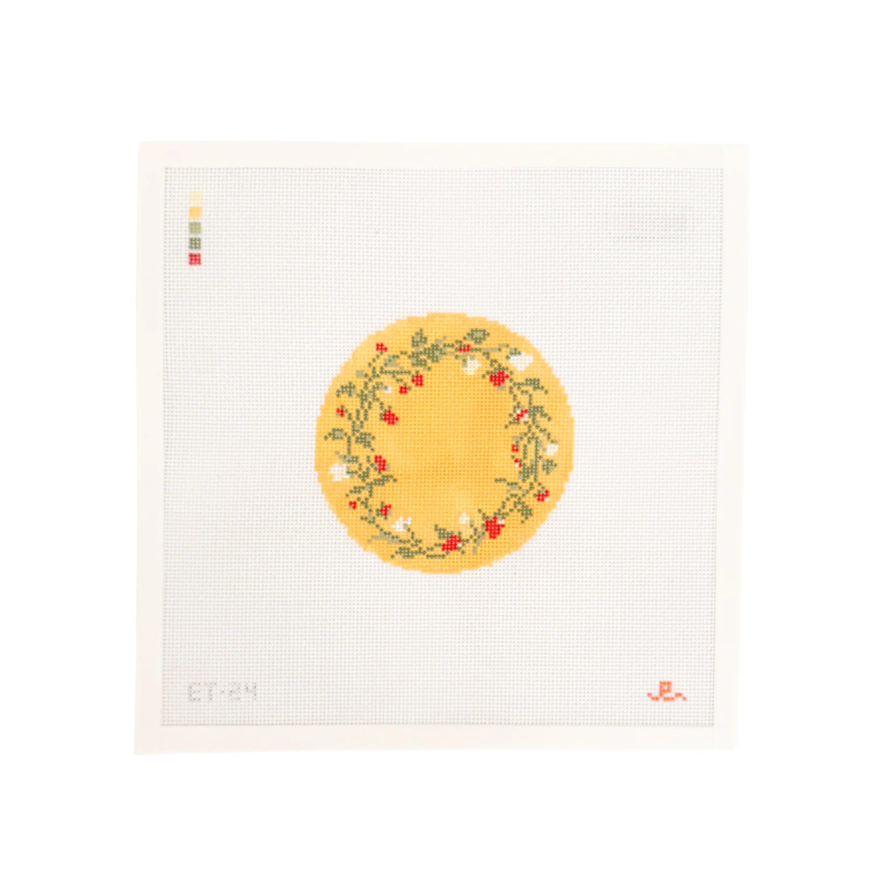 Summer Floral Round Canvas