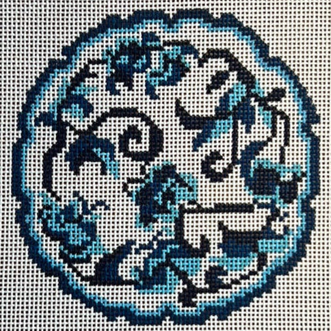 Toile de Jouy Round Canvas