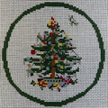 Transferware Christmas Plate Canvas