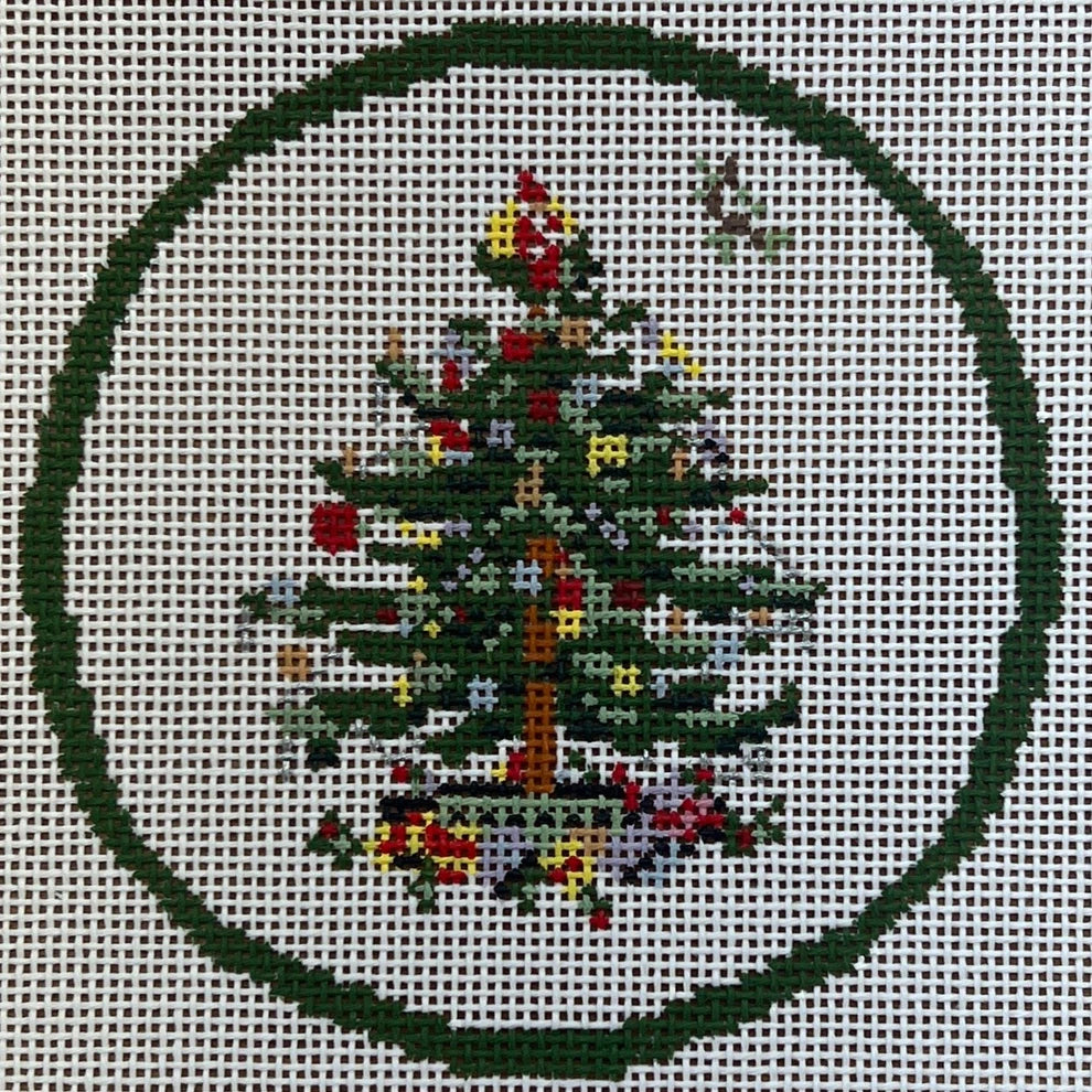 Transferware Christmas Plate Canvas