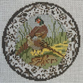 Transferware Pheasant Plate Canvas