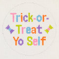 Trick or Treat Yo Self Halloween Round Canvas