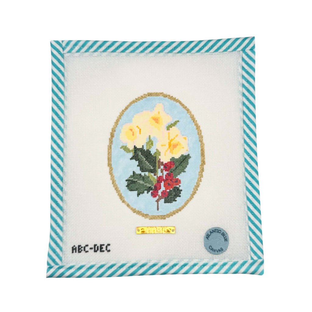 December Birth Flower Canvas