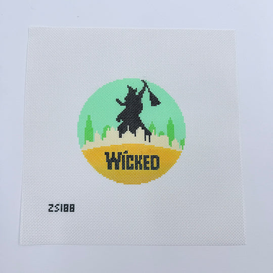 Wicked Witch on Green Canvas