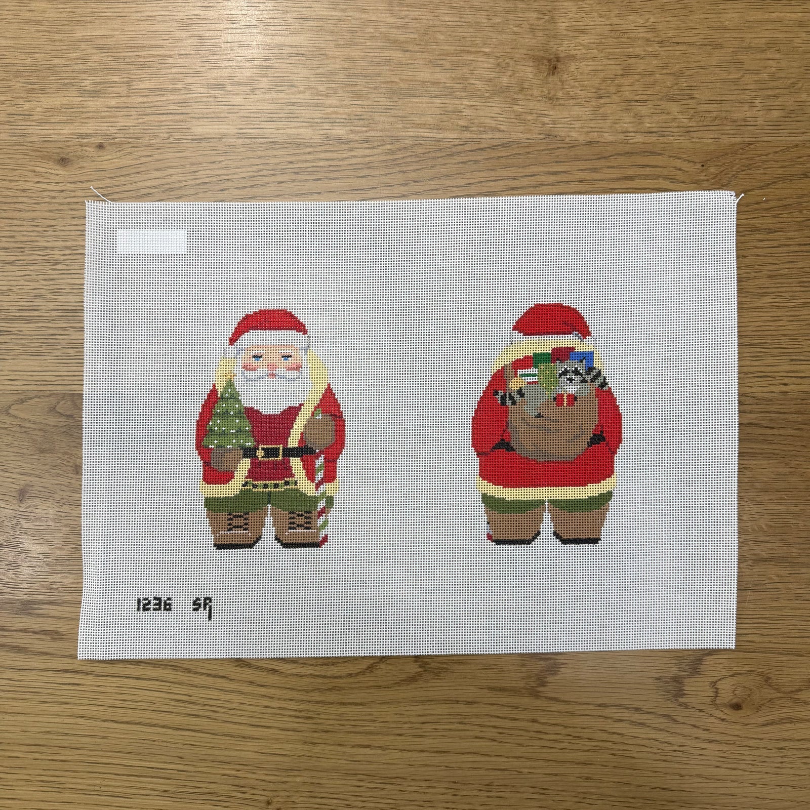 Woodsman Santa Two Sided Canvas