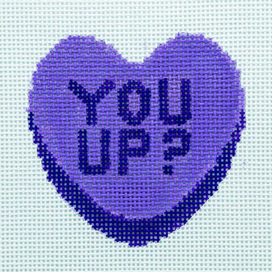 You up? Conversation Heart Canvas