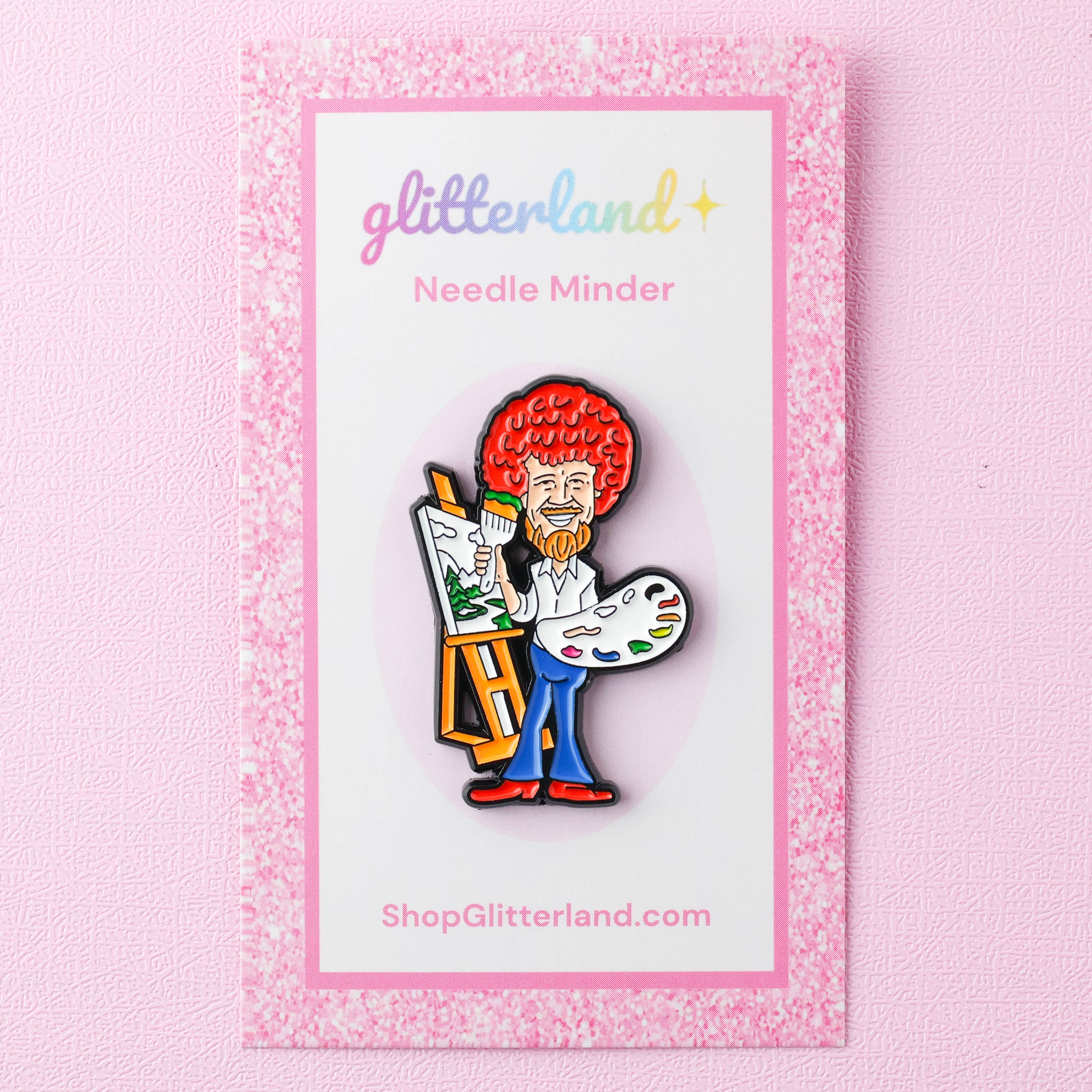 Bob Ross Painter Artsy Needle Minder