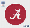 Alabama A - White on Crimson