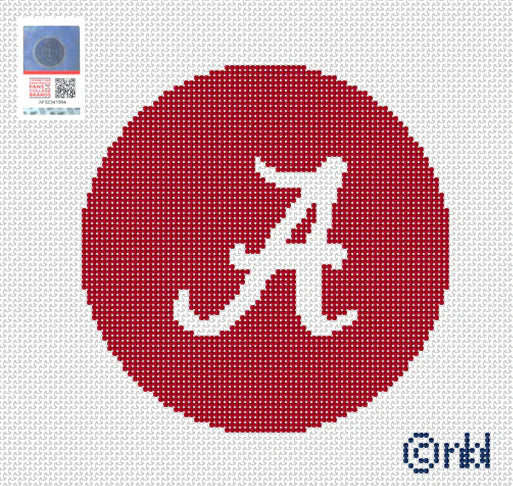 Alabama A - White on Crimson