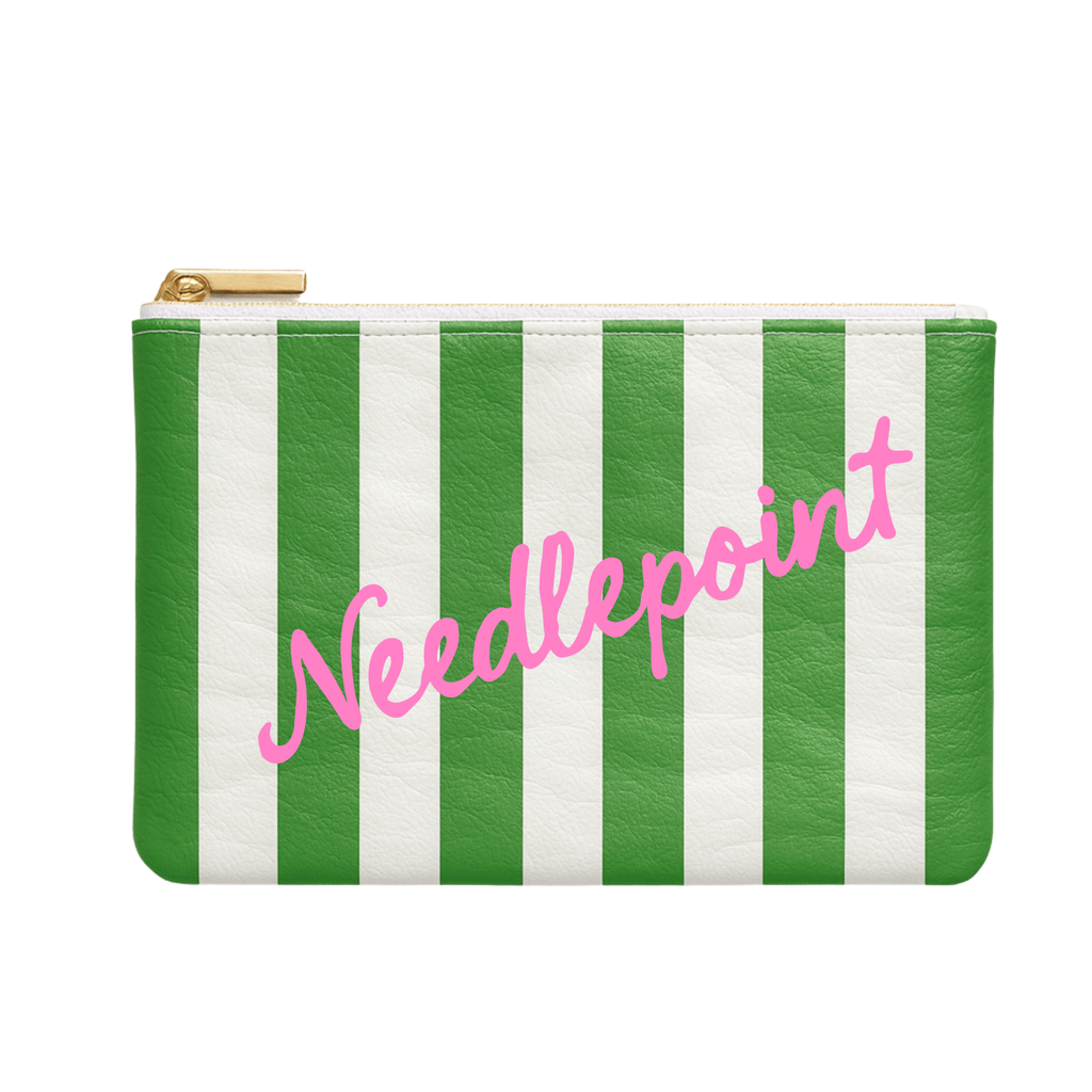 Needlepoint Bag Green Strip