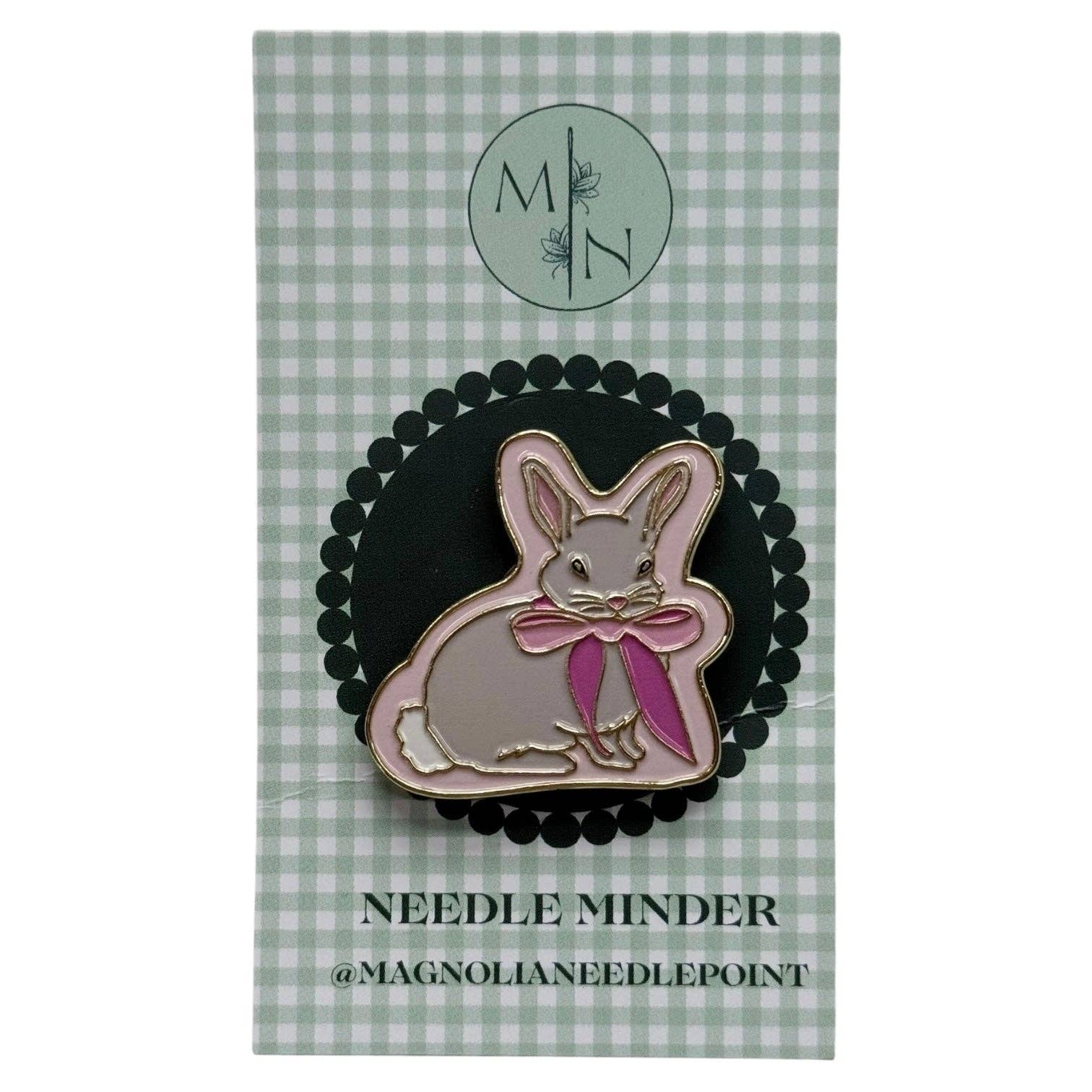 Pink Bow Bunny Needle Minder