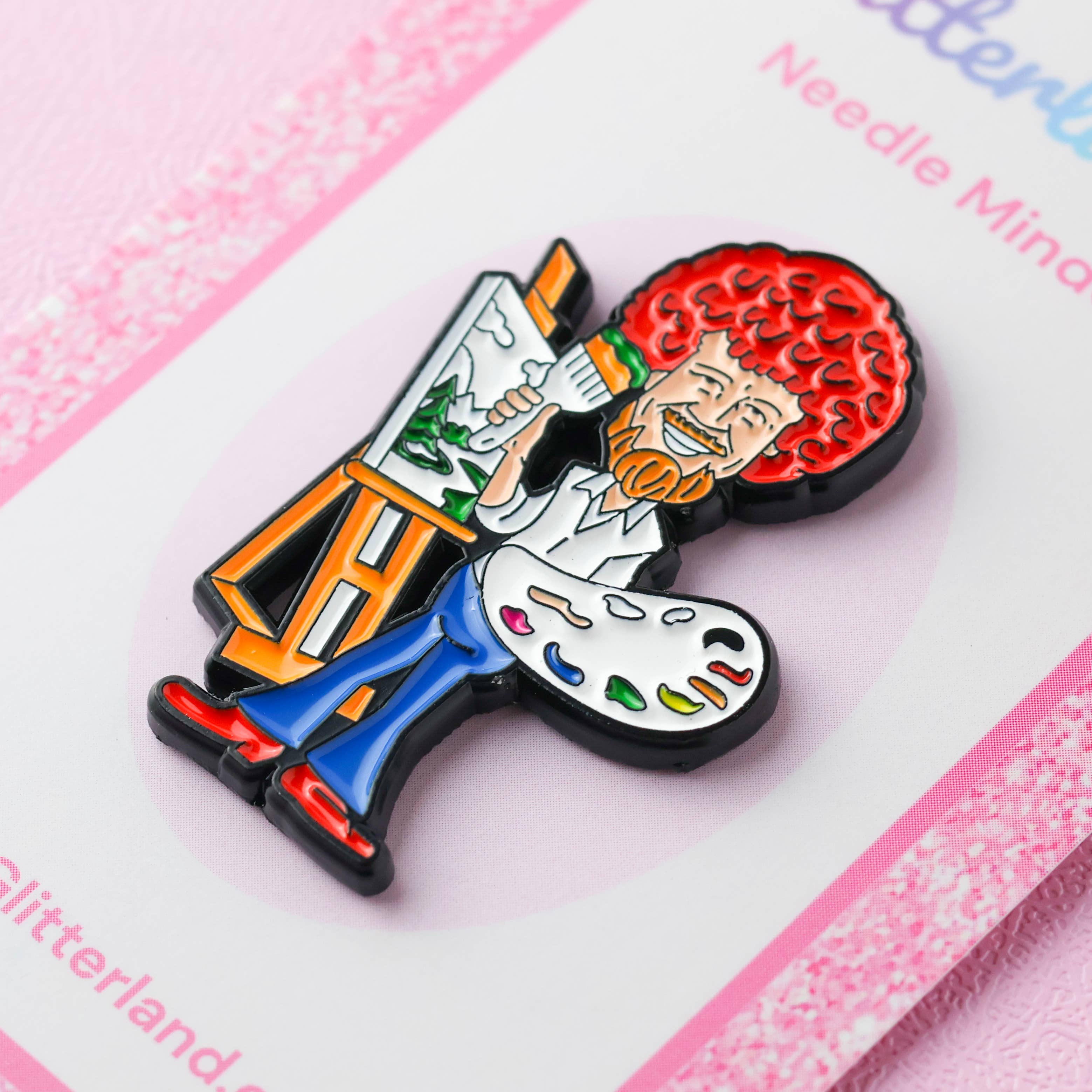 Bob Ross Painter Artsy Needle Minder