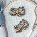 Stitch & Bitch Engraved Wooden Needle Minder