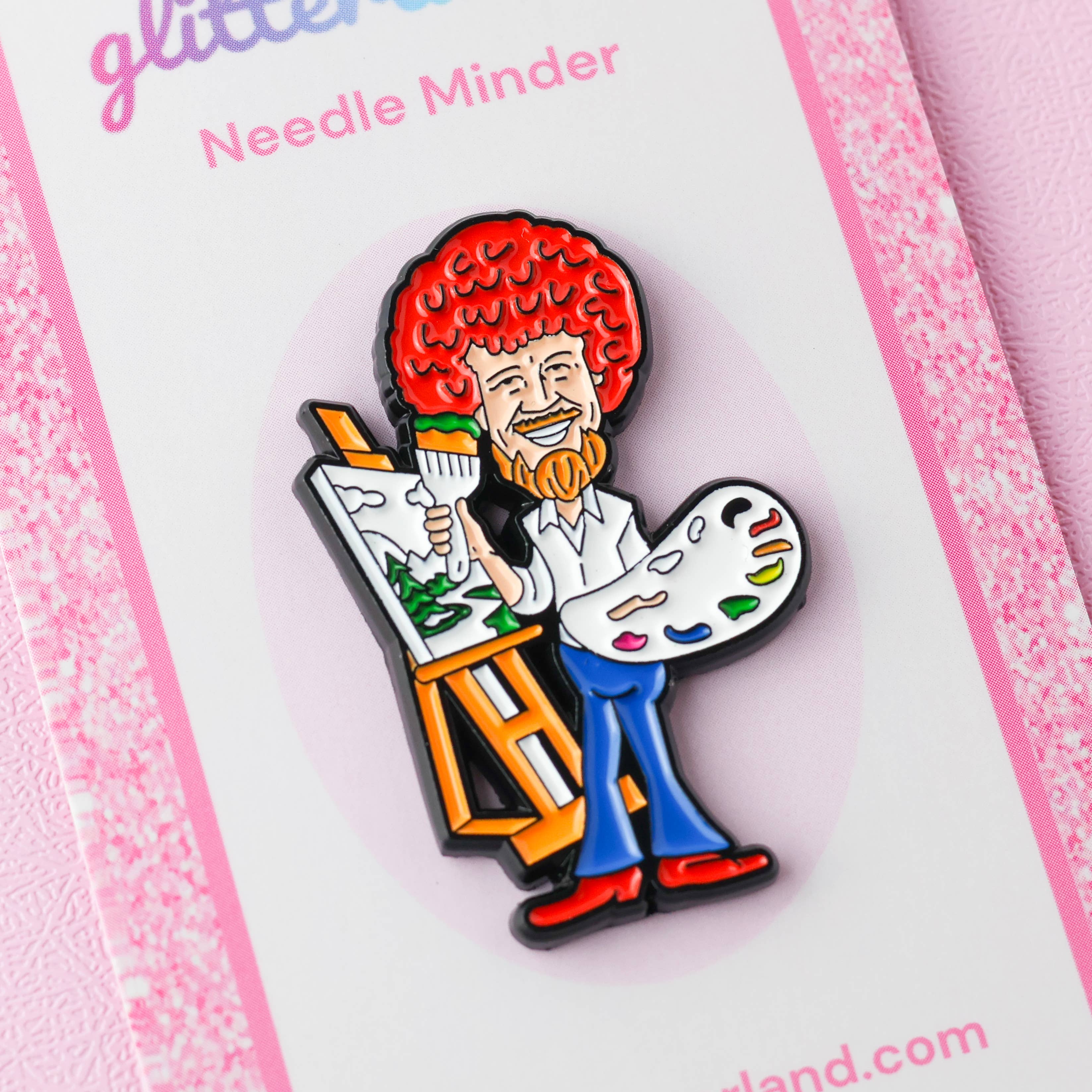 Bob Ross Painter Artsy Needle Minder