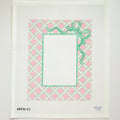 Pink Lattice Frame with Bow Canvas