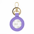 Leather Self-Finishing Key Fob-Lavender