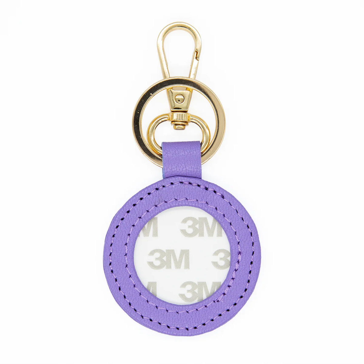 Leather Self-Finishing Key Fob-Lavender