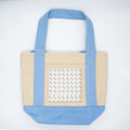 Self Finishing Mini Tote Bag - Light Blue